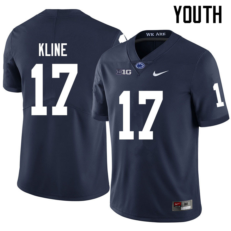 NCAA Nike Youth Penn State Nittany Lions Grayson Kline #17 College Football Authentic Navy Stitched Jersey UTR2798CC